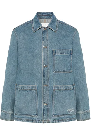 Maison Kitsuné Denimjakke med spread-krave