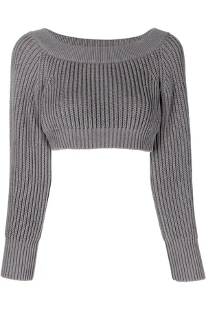 Alexander McQueen Ribstrikket cropped sweatshirt