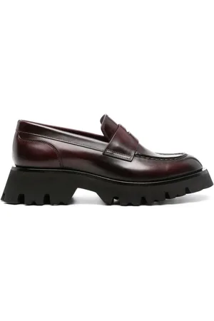 santoni Alfie loafers i læder med penny-slot-detalje