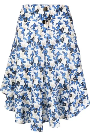 Bambah Asymmetrisk nederdel med blomstertryk