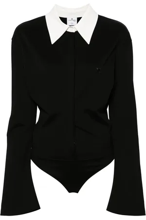 Courrèges Jumpsuit med knapper og spread-krave