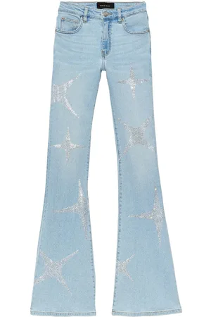Purple Brand Bootcut-jeans med rhinstenudsmykning