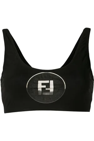 Fendi Gennemsigtig bikinitop med logo
