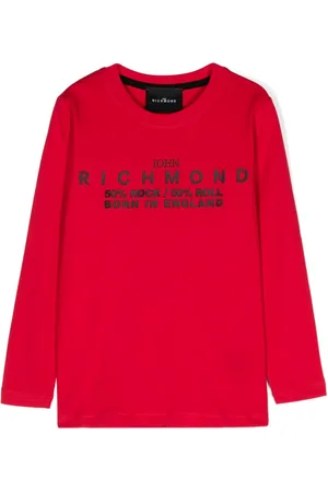 John Richmond T-shirt med logo-applikation