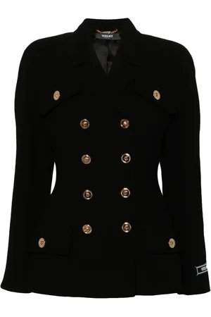 VERSACE Blazer i crepe med Medusa-motiv