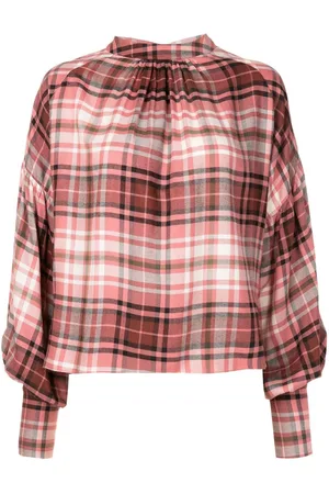 Olympiah Ternet bluse med rund hals
