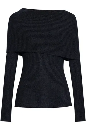 Fabiana Filippi Ribstrikket sweater med off-the-shoulder-design