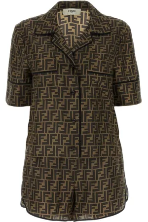 Fendi Pyjamassæt i silke med logotryk