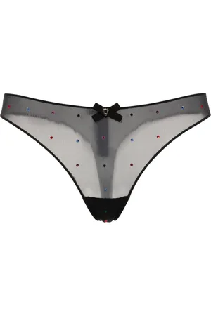 Dsquared2 G-streng i mesh med rhinstenudsmykning