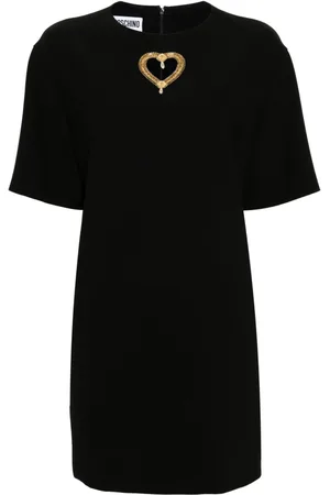 Moschino Kort T-shirt-kjole med rund hals