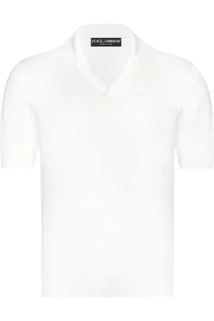 Dolce & Gabbana Polotrøje i silke med broderet logo