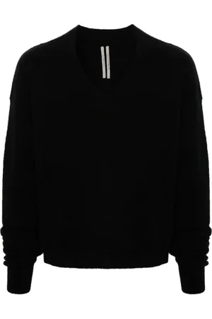 Rick Owens Trøje med sænkede skuldre og V-hals