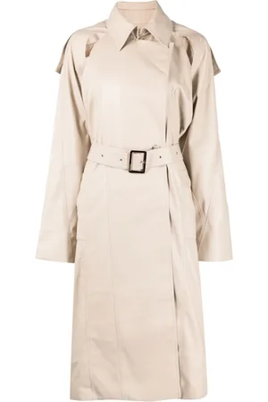 Boyarovskaya Trenchcoat med logomærke og bælte