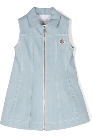 Moncler Kort denimkjole med logomærke
