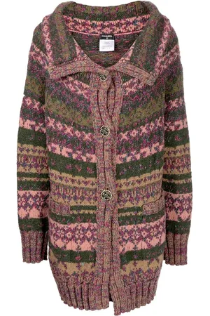 CHANEL Cardigan i intarsiastrik