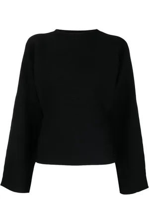 Rohe Ribstrikket top med rund hals