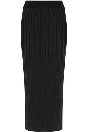 Jil Sander Ribstrikket midi-nederdel
