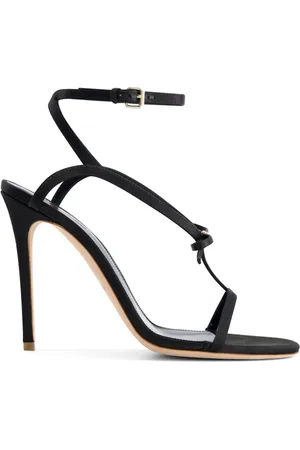Giambattista Valli 90mm sandaler i satin med sløjfeudsmykning