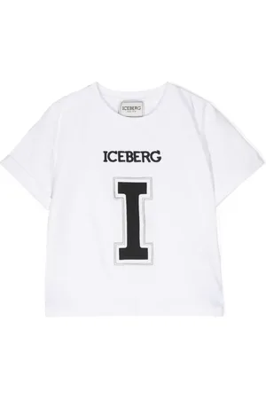 Iceberg T-shirt med broderet logo og rund hals