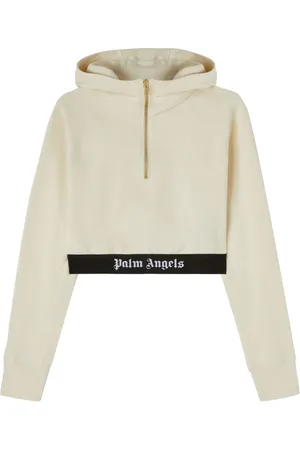 Palm Angels Cropped hættetrøje med logobånd