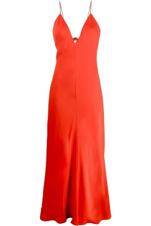 Stella McCartney Gulvlang kjole med halterneck og V-hals
