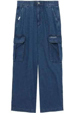 Chocoolate Jeans med brede ben og cargo-lomme