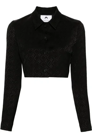 Marine Serre Cropped Moon Diamant jakke i jacquard