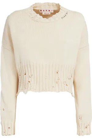 Marni Cropped trøje med slitageeffekt