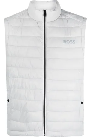 HUGO BOSS Quiltet vest med logo-flock