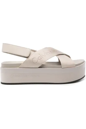 Calvin Klein 55 mm slingback-sandaler med plateausål