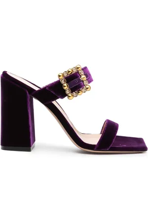 Gianvito Rossi Wondy 100mm mules i velour