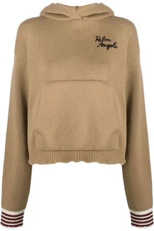 Palm Angels Hættetrøje i strik med logo-broderi