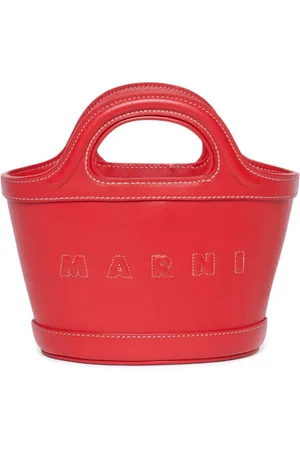 Marni Tropicallia bucket-taske med broderet logo