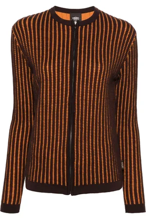 VERSACE Cardigan med broderi og lynlås fra 00