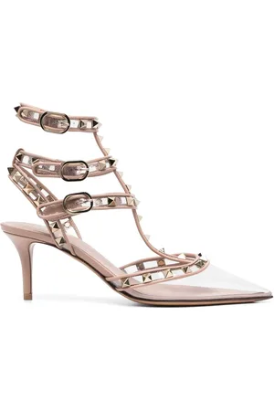 VALENTINO GARAVANI Rockstud 75mm pumps med gennemsigtig tå