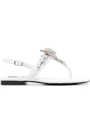 Philipp Plein Flade sandaler med krystaludsmykning