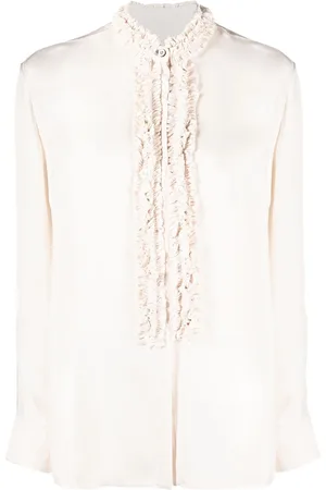 Jil Sander Bluse med flæsekant