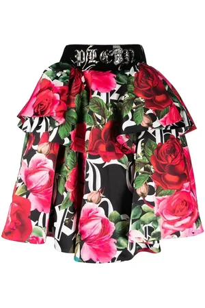 Philipp Plein Blossom nederdel med blomstertryk