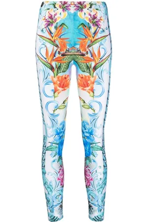Philipp Plein Leggings med grafisk blomstertryk