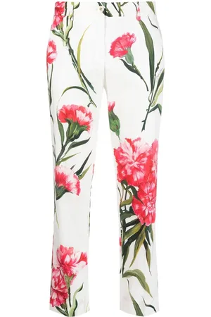 Dolce & Gabbana Cropped bukser med blomstertryk
