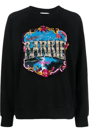 Barrie Stribet intarsia-mønstret sweatshirt