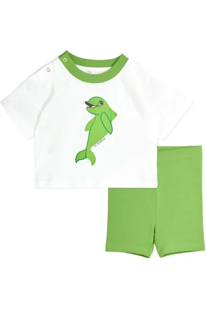 Mini Rodini Træningsdragt-sæt med delfintryk