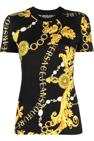VERSACE Kortærmet T-shirt med baroktryk