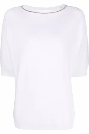 Fabiana Filippi T-shirt med metallisk kant