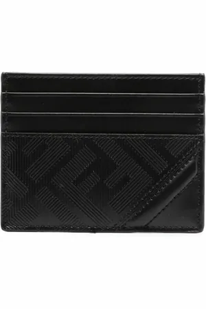 Fendi Kortholder i læder med præget logo