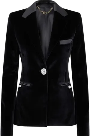 Paco rabanne Enkeltradet blazer med krystalknapper