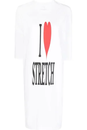 DOUBLET Lang T-shirt med slogan-tryk