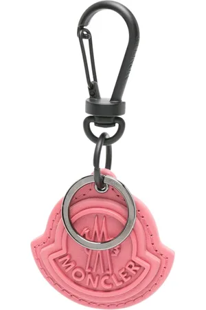 Moncler Nøglering i læder med 3D-logoapplikation