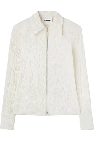 Jil Sander Cloqué-top med lynlås foran