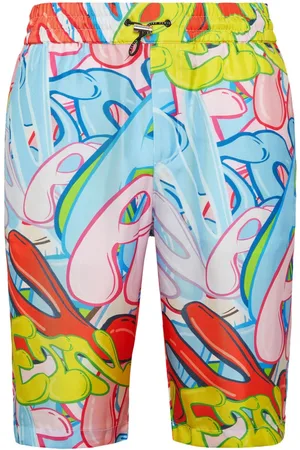 Philipp Plein Bombing Graffiti bermuda-shorts i silke